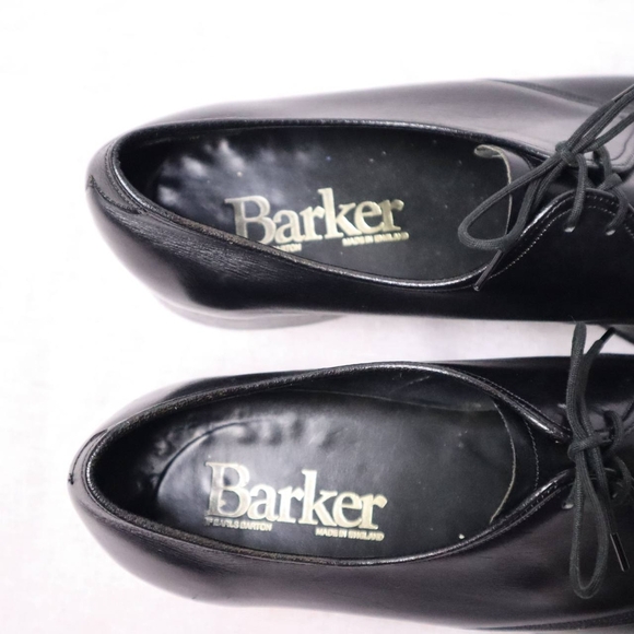 Barker Black Leather‎ Derby Dress Shoes UK 7 / US 8 Made in England - Picture 5 of 7